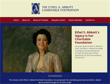 Tablet Screenshot of abbottfoundation.org